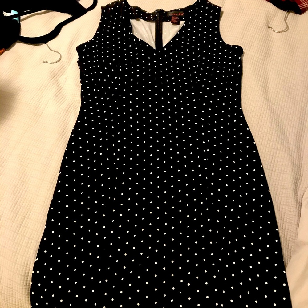 Shape Fx polka dot dress
